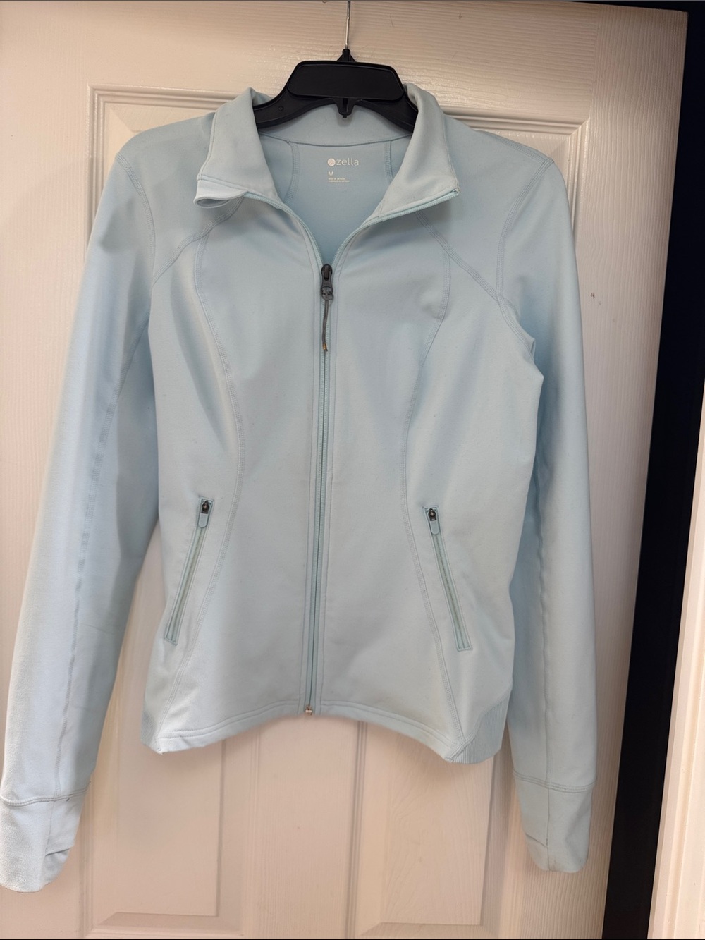 Zella Pale Blue Women's Zip Bomber Jacket
